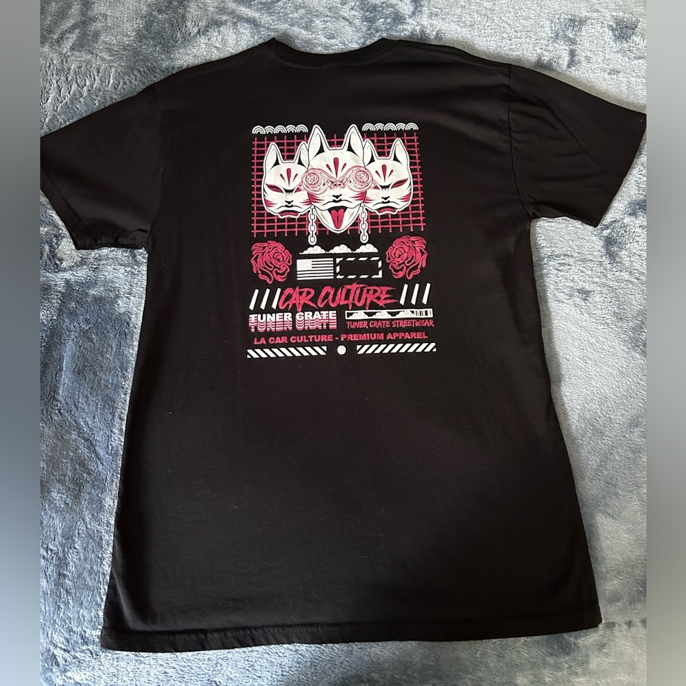 VINTAGE STYLE JDM CAR CULTURE T-SHIRT. Size Medium Black.